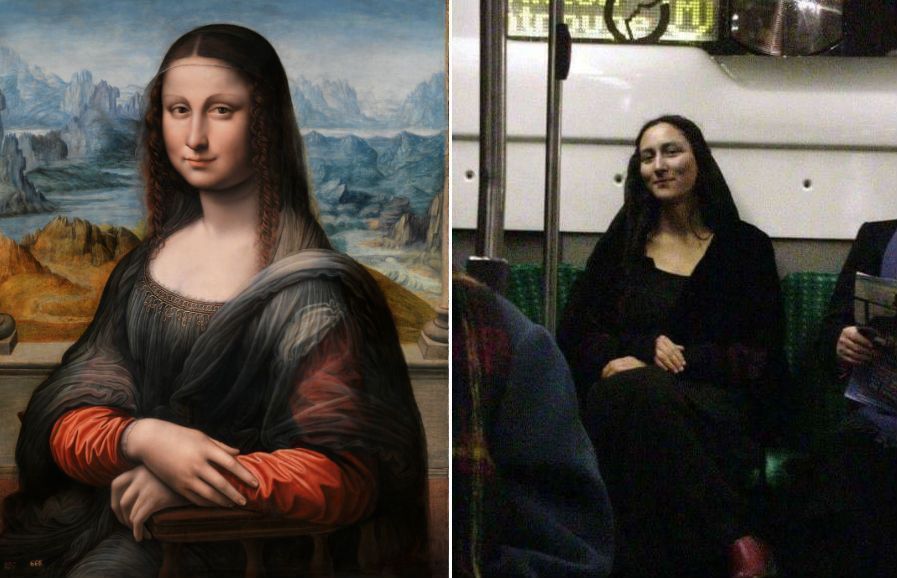 женщина похожа на Мона Лизу