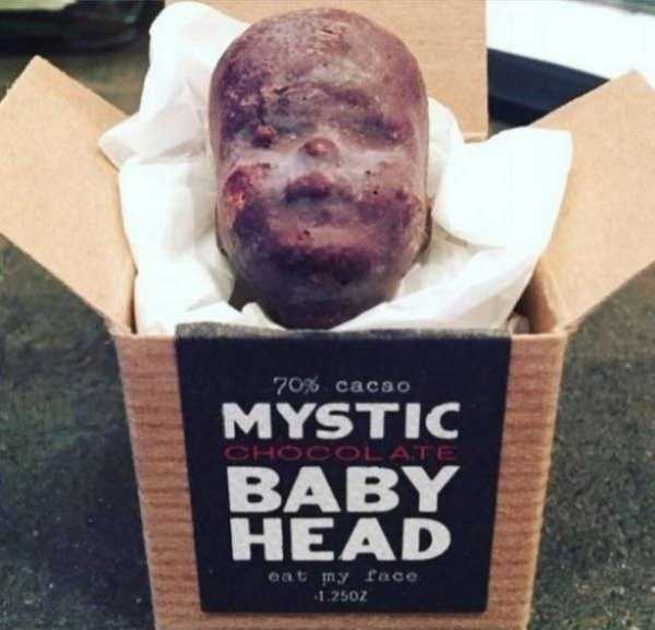 шоколадная голова в коробке